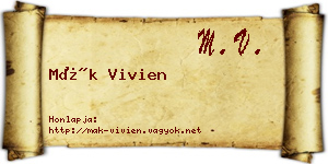 Mák Vivien névjegykártya